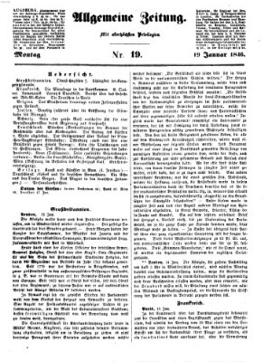 Allgemeine Zeitung Montag 19. Januar 1846