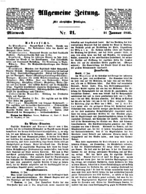 Allgemeine Zeitung Mittwoch 21. Januar 1846