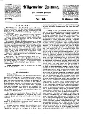 Allgemeine Zeitung Freitag 23. Januar 1846