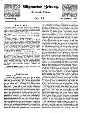 Allgemeine Zeitung Donnerstag 29. Januar 1846