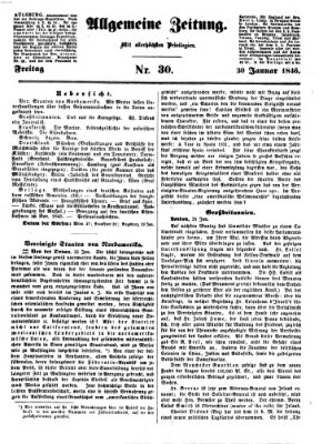 Allgemeine Zeitung Freitag 30. Januar 1846