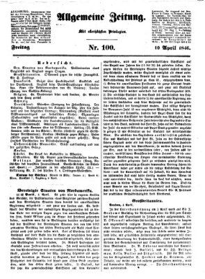 Allgemeine Zeitung Freitag 10. April 1846