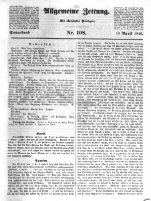 Allgemeine Zeitung Samstag 18. April 1846