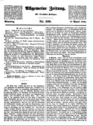 Allgemeine Zeitung Sonntag 19. April 1846