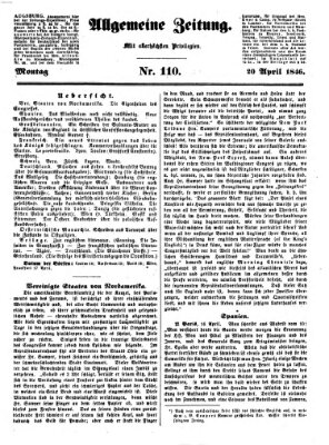 Allgemeine Zeitung Montag 20. April 1846