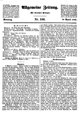 Allgemeine Zeitung Sonntag 26. April 1846