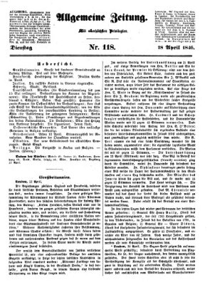 Allgemeine Zeitung Dienstag 28. April 1846