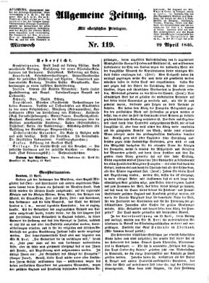 Allgemeine Zeitung Mittwoch 29. April 1846