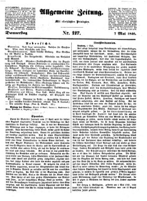 Allgemeine Zeitung Donnerstag 7. Mai 1846