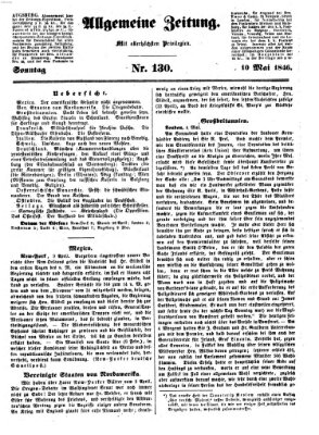 Allgemeine Zeitung Sonntag 10. Mai 1846