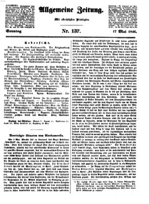 Allgemeine Zeitung Sonntag 17. Mai 1846