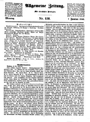 Allgemeine Zeitung Montag 1. Juni 1846