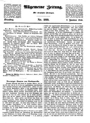 Allgemeine Zeitung Dienstag 9. Juni 1846