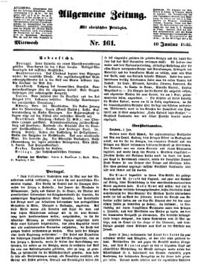 Allgemeine Zeitung Mittwoch 10. Juni 1846