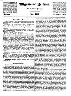 Allgemeine Zeitung Freitag 12. Juni 1846