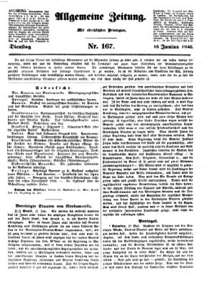 Allgemeine Zeitung Dienstag 16. Juni 1846