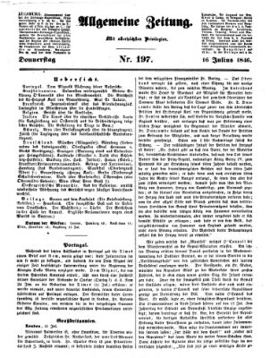 Allgemeine Zeitung Donnerstag 16. Juli 1846