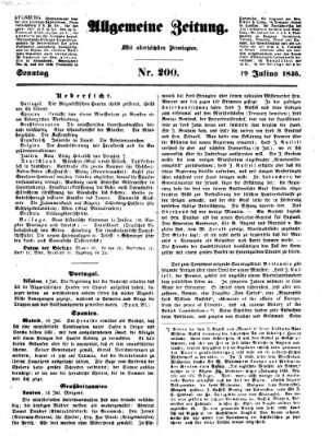 Allgemeine Zeitung Sonntag 19. Juli 1846