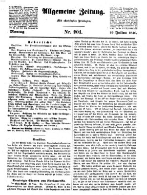 Allgemeine Zeitung Montag 20. Juli 1846