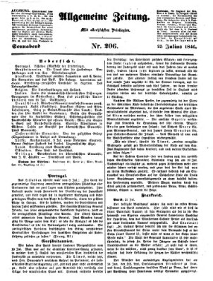 Allgemeine Zeitung Samstag 25. Juli 1846