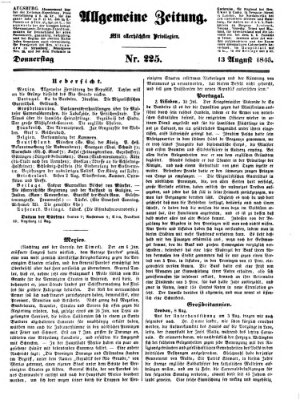 Allgemeine Zeitung Donnerstag 13. August 1846