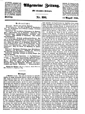 Allgemeine Zeitung Freitag 14. August 1846