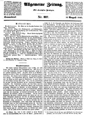 Allgemeine Zeitung Samstag 15. August 1846