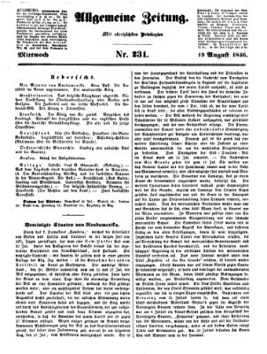 Allgemeine Zeitung Mittwoch 19. August 1846