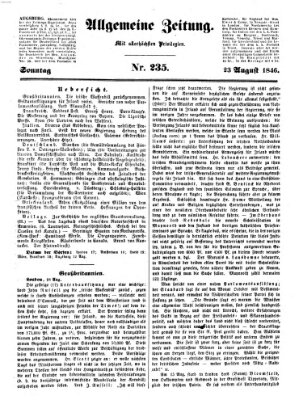 Allgemeine Zeitung Sonntag 23. August 1846