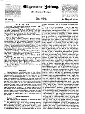 Allgemeine Zeitung Montag 24. August 1846