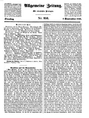 Allgemeine Zeitung Dienstag 8. September 1846