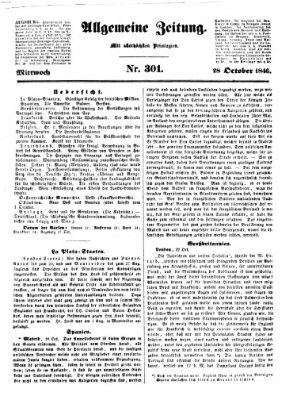 Allgemeine Zeitung Mittwoch 28. Oktober 1846