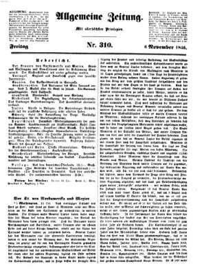 Allgemeine Zeitung Freitag 6. November 1846