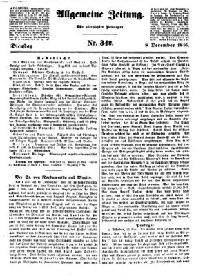 Allgemeine Zeitung Dienstag 8. Dezember 1846