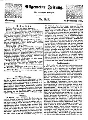 Allgemeine Zeitung Sonntag 13. Dezember 1846