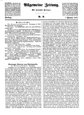 Allgemeine Zeitung Freitag 8. Januar 1847