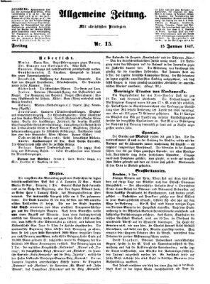 Allgemeine Zeitung Freitag 15. Januar 1847