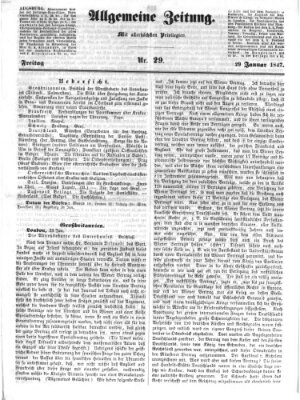 Allgemeine Zeitung Freitag 29. Januar 1847