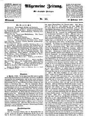 Allgemeine Zeitung Mittwoch 24. Februar 1847