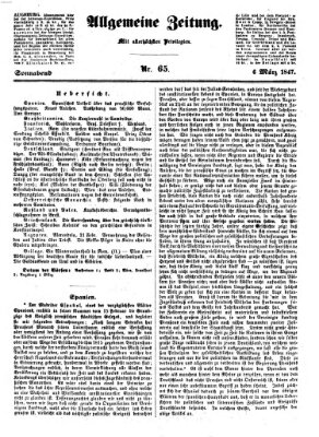 Allgemeine Zeitung Samstag 6. März 1847