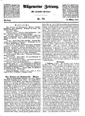 Allgemeine Zeitung Freitag 19. März 1847