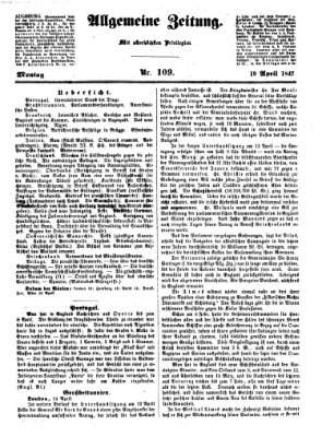 Allgemeine Zeitung Montag 19. April 1847