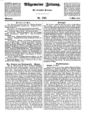 Allgemeine Zeitung Montag 3. Mai 1847