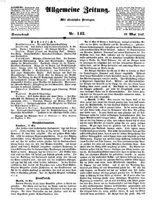 Allgemeine Zeitung Samstag 22. Mai 1847