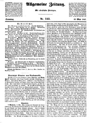 Allgemeine Zeitung Sonntag 23. Mai 1847