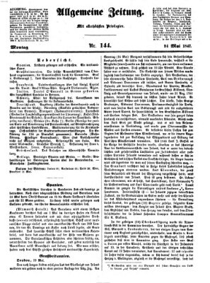 Allgemeine Zeitung Montag 24. Mai 1847