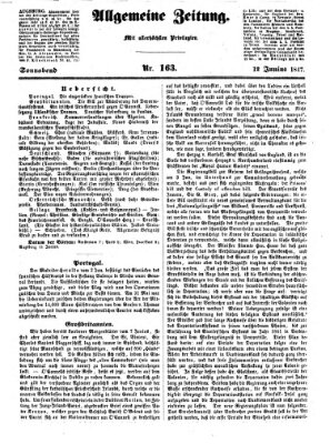 Allgemeine Zeitung Samstag 12. Juni 1847