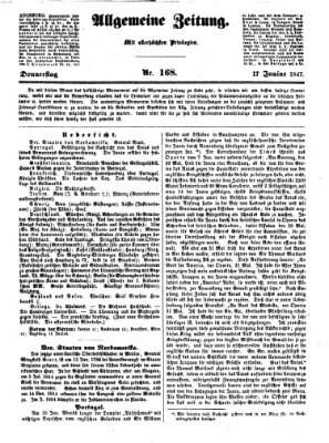 Allgemeine Zeitung Donnerstag 17. Juni 1847