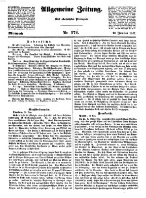 Allgemeine Zeitung Mittwoch 23. Juni 1847