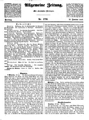 Allgemeine Zeitung Freitag 25. Juni 1847